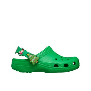 Crocs รุ่น Classic Holiday Icons Lights Backstrap รองเท้าลำลองเด็ก - สี Grass Green